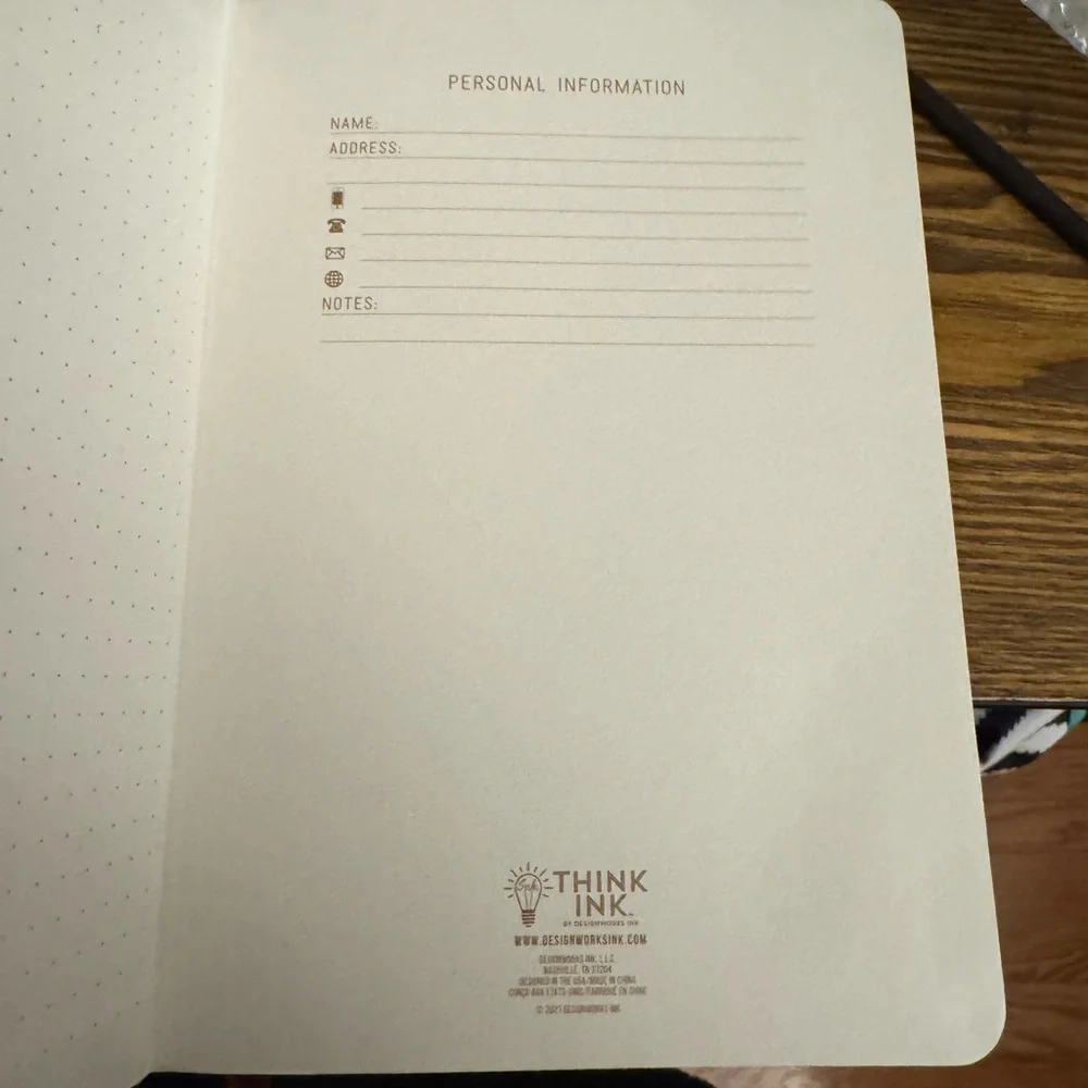 This is a DesignWorks Ink navy constellations cloth journal